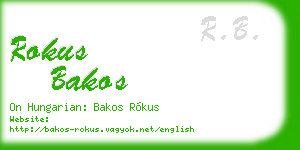 rokus bakos business card